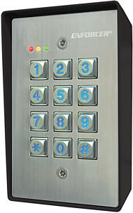 Weather-Resistant Rugged Illuminated Stand-Alone Keypad Access control, gate operators, viking, doorking, liftmaster, apollo, eagle, swing gate, slide gate, BFT, Ramset, loop detctor, transmitter, 315 MHz, 2.0 technology, superior gate operaator, phobos, oxi receiver, residential swing gates, wireless keypads, ramset, electromagnetic lock ,Maglock, access controller, push to exit, proximity reader, cellular callbox, telephone entry system, board kit, intercom, photoeye kits, seco-larm, EMX, click2enter, emergency entry box, lead-acid battery, THALIA, conduit, screw connector, back-up power
