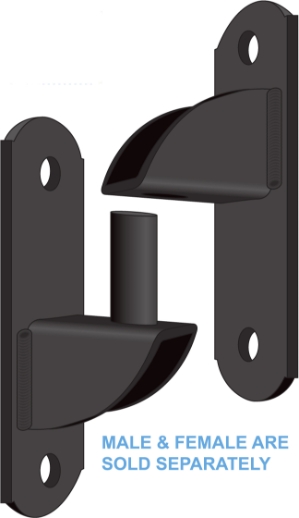 Economy Bolt-On Bat Wing Gate Hinge gate hardware, bat wing hinge, bolt-on hinge