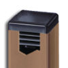 Polyethylene Ribbed Style Square Tubing Plug Polyethylene, tubing plug, ribbed style square tube plug, fence accessories, ornamental walk gates, welded walk gates, fencing and accessories, plastic fence plugs, square tubing caps, plastic end caps for square steel tubing, square tubing end caps, vinyl end caps, fence panels, ts distributors