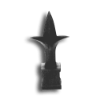 Plastic Tri-Point Finial Available in 6 Sizes plastic tri-point finial, tri-point finial, tri point finials, plastic finials, PVC finials, decorative finials, plastic decorative finials, plastic post caps, plastic fence post caps, PVC post caps, plastic fence accessories, fence accessories, ts distributors