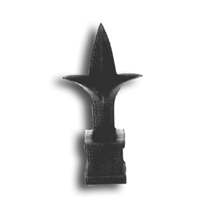 Plastic Tri-Point Finial Available in 6 Sizes plastic tri-point finial, tri-point finial, tri point finials, plastic finials, PVC finials, decorative finials, plastic decorative finials, plastic post caps, plastic fence post caps, PVC post caps, plastic fence accessories, fence accessories, ts distributors