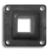 Raised Base Square Flanges base plates, flange plates, weld tabs, decorative  metal weld tabs, steel base plates, steel flange plates, metal base plates, metal flange plates, weldable