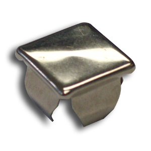 3/4" Nickel Plated Metal Spring Cap nickel plated metal spring cap, steel tubing accessories, metal spring cap, post caps, nickel plated post cap, fence accessories, ts distributors