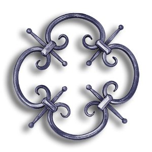 Forged Steel Rosette - 1/2" round Material forged steel scrolls, forged panels, metal stair balusters, rail balusters, steel rail balusters, forged steel rosettes, steel balcony balusters, steel pickets, hammered metal stair baluster, hammered metal railing balusters, hand forged balusters, balusters with bushings, forged newel posts, forged rail panels, powder coated steel forgings, forged steel elemetns, stamped steel elements, fully weldable leaves, fully weldable flowers, pressed steel elements, weldable cast steel leaves, forged steel spheres, forged steel baskets
