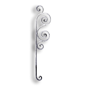 Forged Steel Scroll forged steel scrolls, forged panels, metal stair balusters, rail balusters, steel rail balusters, forged steel rosettes, steel balcony balusters, steel pickets, hammered metal stair baluster, hammered metal railing balusters, hand forged balusters, balusters with bushings, forged newel posts, forged rail panels, powder coated steel forgings, forged steel elemetns, stamped steel elements, fully weldable leaves, fully weldable flowers, pressed steel elements, weldable cast steel leaves, forged steel spheres, forged steel baskets