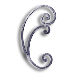 Forged Steel Scroll forged steel scrolls, forged panels, metal stair balusters, rail balusters, steel rail balusters, forged steel rosettes, steel balcony balusters, steel pickets, hammered metal stair baluster, hammered metal railing balusters, hand forged balusters, balusters with bushings, forged newel posts, forged rail panels, powder coated steel forgings, forged steel elemetns, stamped steel elements, fully weldable leaves, fully weldable flowers, pressed steel elements, weldable cast steel leaves, forged steel spheres, forged steel baskets
