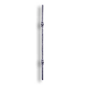 Hand Forged Steel Baluster Hammered - 1/2" Sq. Material - Style 1 forged steel scrolls, forged panels, metal stair balusters, rail balusters, steel rail balusters, forged steel rosettes, steel balcony balusters, steel pickets, hammered metal stair baluster, hammered metal railing balusters, hand forged balusters, balusters with bushings, forged newel posts, forged rail panels, powder coated steel forgings, forged steel elemetns, stamped steel elements, fully weldable leaves, fully weldable flowers, pressed steel elements, weldable cast steel leaves, forged steel spheres, forged steel baskets