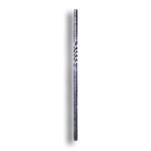Forged Steel Newel Post - 1" Sq. Material forged steel scrolls, forged panels, metal stair balusters, rail balusters, steel rail balusters, forged steel rosettes, steel balcony balusters, steel pickets, hammered metal stair baluster, hammered metal railing balusters, hand forged balusters, balusters with bushings, forged newel posts, forged rail panels, powder coated steel forgings, forged steel elemetns, stamped steel elements, fully weldable leaves, fully weldable flowers, pressed steel elements, weldable cast steel leaves, forged steel spheres, forged steel baskets