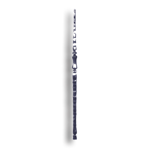 Forged Steel Newel Post Hammered - 1-3/16" Sq. Material forged steel scrolls, forged panels, metal stair balusters, rail balusters, steel rail balusters, forged steel rosettes, steel balcony balusters, steel pickets, hammered metal stair baluster, hammered metal railing balusters, hand forged balusters, balusters with bushings, forged newel posts, forged rail panels, powder coated steel forgings, forged steel elemetns, stamped steel elements, fully weldable leaves, fully weldable flowers, pressed steel elements, weldable cast steel leaves, forged steel spheres, forged steel baskets