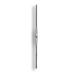 Forged Steel Stair and Rail Baluster - 9/16" dia. Rd. Material forged steel scrolls, forged panels, metal stair balusters, rail balusters, steel rail balusters, forged steel rosettes, steel balcony balusters, steel pickets, hammered metal stair baluster, hammered metal railing balusters, hand forged balusters, balusters with bushings, forged newel posts, forged rail panels, powder coated steel forgings, forged steel elemetns, stamped steel elements, fully weldable leaves, fully weldable flowers, pressed steel elements, weldable cast steel leaves, forged steel spheres, forged steel baskets
