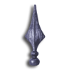 1-3/8" Fully Weldable Hot Stamped Steel Spear Point Finial fully weldable hot stamped steel spear point finial, spear point finials, weldable finials, weldable, fence accessories, weldable fence accessories, hot stamped steel fence accessories, hot stamped steel finials, hot stamped steel post caps, weldable post caps, weldable steel post caps, decorative post caps, decorative finials, ts distributors