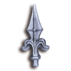 Fully Weldable Hot Stamped Steel Spear Point Finials fully weldable hot stamped steel spear point finial, spear point finials, weldable finials, weldable, fence accessories, weldable fence accessories, hot stamped steel fence accessories, hot stamped steel finials, hot stamped steel post caps, weldable post caps, weldable steel post caps, decorative post caps, decorative finials, ts distributors