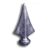 1-3/8" Fully Weldable Hot Stamped Steel Spear Point Finial fully weldable hot stamped steel spear point finial, spear point finials, weldable finials, weldable, fence accessories, weldable fence accessories, hot stamped steel fence accessories, hot stamped steel finials, hot stamped steel post caps, weldable post caps, weldable steel post caps, decorative post caps, decorative finials, ts distributors