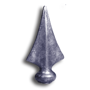 1-3/8" Fully Weldable Hot Stamped Steel Spear Point Finial fully weldable hot stamped steel spear point finial, spear point finials, weldable finials, weldable, fence accessories, weldable fence accessories, hot stamped steel fence accessories, hot stamped steel finials, hot stamped steel post caps, weldable post caps, weldable steel post caps, decorative post caps, decorative finials, ts distributors