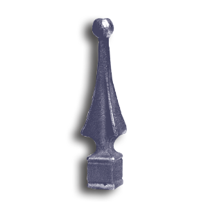 3/8" Fully Weldable Hot Stamped Steel Ball Point Finial weldable hot stamped steel ball point finial, weldable finial, hot stamped steel finial, weldable finial, ball point finial, steel fence accessories, hot stamped steel fence accessories, weldable fence accessories, steel post caps, steel fence post caps, fence post caps, weldable post caps, ts distributors