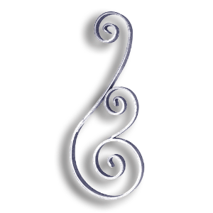 Forged Steel Scroll Panel forged steel scrolls, forged panels, metal stair balusters, rail balusters, steel rail balusters, forged steel rosettes, steel balcony balusters, steel pickets, hammered metal stair baluster, hammered metal railing balusters, hand forged balusters, balusters with bushings, forged newel posts, forged rail panels, powder coated steel forgings, forged steel elemetns, stamped steel elements, fully weldable leaves, fully weldable flowers, pressed steel elements, weldable cast steel leaves, forged steel spheres, forged steel baskets