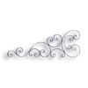 Forged Steel Light Grooved Edge Scroll forged steel scrolls, forged panels, metal stair balusters, rail balusters, steel rail balusters, forged steel rosettes, steel balcony balusters, steel pickets, hammered metal stair baluster, hammered metal railing balusters, hand forged balusters, balusters with bushings, forged newel posts, forged rail panels, powder coated steel forgings, forged steel elemetns, stamped steel elements, fully weldable leaves, fully weldable flowers, pressed steel elements, weldable cast steel leaves, forged steel spheres, forged steel baskets