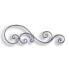 Forged Steel Light Grooved Edge Scroll forged steel scrolls, forged panels, metal stair balusters, rail balusters, steel rail balusters, forged steel rosettes, steel balcony balusters, steel pickets, hammered metal stair baluster, hammered metal railing balusters, hand forged balusters, balusters with bushings, forged newel posts, forged rail panels, powder coated steel forgings, forged steel elemetns, stamped steel elements, fully weldable leaves, fully weldable flowers, pressed steel elements, weldable cast steel leaves, forged steel spheres, forged steel baskets