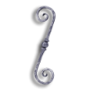 Hand Forged Steel Scroll forged steel scrolls, forged panels, metal stair balusters, rail balusters, steel rail balusters, forged steel rosettes, steel balcony balusters, steel pickets, hammered metal stair baluster, hammered metal railing balusters, hand forged balusters, balusters with bushings, forged newel posts, forged rail panels, powder coated steel forgings, forged steel elemetns, stamped steel elements, fully weldable leaves, fully weldable flowers, pressed steel elements, weldable cast steel leaves, forged steel spheres, forged steel baskets