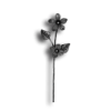 Weldable Forged Steel Flower on Stem forged steel scrolls, forged panels, metal stair balusters, rail balusters, steel rail balusters, forged steel rosettes, steel balcony balusters, steel pickets, hammered metal stair baluster, hammered metal railing balusters, hand forged balusters, balusters with bushings, forged newel posts, forged rail panels, powder coated steel forgings, forged steel elemetns, stamped steel elements, fully weldable leaves, fully weldable flowers, pressed steel elements, weldable cast steel leaves, forged steel spheres, forged steel baskets
