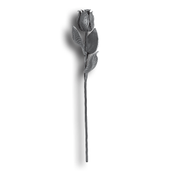 Weldable Forged Steel Rose on Stem forged steel scrolls, forged panels, metal stair balusters, rail balusters, steel rail balusters, forged steel rosettes, steel balcony balusters, steel pickets, hammered metal stair baluster, hammered metal railing balusters, hand forged balusters, balusters with bushings, forged newel posts, forged rail panels, powder coated steel forgings, forged steel elemetns, stamped steel elements, fully weldable leaves, fully weldable flowers, pressed steel elements, weldable cast steel leaves, forged steel spheres, forged steel baskets