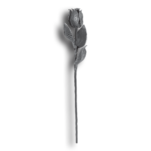 Weldable Forged Steel Rose on Stem forged steel scrolls, forged panels, metal stair balusters, rail balusters, steel rail balusters, forged steel rosettes, steel balcony balusters, steel pickets, hammered metal stair baluster, hammered metal railing balusters, hand forged balusters, balusters with bushings, forged newel posts, forged rail panels, powder coated steel forgings, forged steel elemetns, stamped steel elements, fully weldable leaves, fully weldable flowers, pressed steel elements, weldable cast steel leaves, forged steel spheres, forged steel baskets
