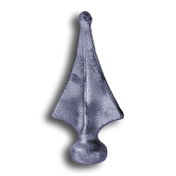 Fully Weldable Hot Stamped Steel Spear Pointed Finial cast iron spear point decorative finial, decorative finials, cast iron finials, spear point finials, decorative cast iron finials, fence accessories, cast iron fence accessories, post caps, fence post caps, cast iron post caps, cast iron fence post caps, ts distributors