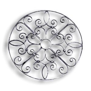 Forged Steel Rosette - 1/2" x 1/4" Sq. Material forged steel scrolls, forged panels, metal stair balusters, rail balusters, steel rail balusters, forged steel rosettes, steel balcony balusters, steel pickets, hammered metal stair baluster, hammered metal railing balusters, hand forged balusters, balusters with bushings, forged newel posts, forged rail panels, powder coated steel forgings, forged steel elemetns, stamped steel elements, fully weldable leaves, fully weldable flowers, pressed steel elements, weldable cast steel leaves, forged steel spheres, forged steel baskets