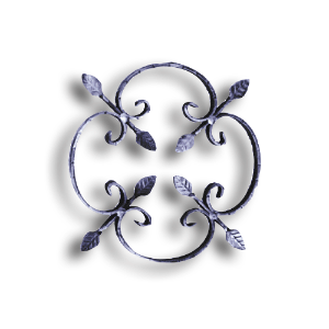 Forged Steel Rosette - 3/4" x 5/32" Sq. Material forged steel scrolls, forged panels, metal stair balusters, rail balusters, steel rail balusters, forged steel rosettes, steel balcony balusters, steel pickets, hammered metal stair baluster, hammered metal railing balusters, hand forged balusters, balusters with bushings, forged newel posts, forged rail panels, powder coated steel forgings, forged steel elemetns, stamped steel elements, fully weldable leaves, fully weldable flowers, pressed steel elements, weldable cast steel leaves, forged steel spheres, forged steel baskets