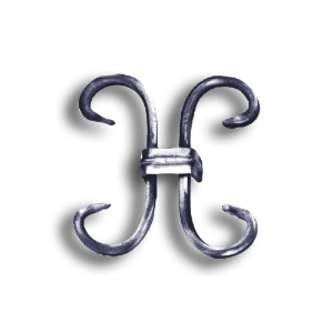 Unbreakable Steel Scroll Panel for 1/2" Bar or Tube forged steel scrolls, forged panels, metal stair balusters, rail balusters, steel rail balusters, forged steel rosettes, steel balcony balusters, steel pickets, hammered metal stair baluster, hammered metal railing balusters, hand forged balusters, balusters with bushings, forged newel posts, forged rail panels, powder coated steel forgings, forged steel elemetns, stamped steel elements, fully weldable leaves, fully weldable flowers, pressed steel elements, weldable cast steel leaves, forged steel spheres, forged steel baskets