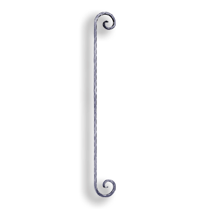 Forged Steel Scroll forged steel scrolls, forged panels, metal stair balusters, rail balusters, steel rail balusters, forged steel rosettes, steel balcony balusters, steel pickets, hammered metal stair baluster, hammered metal railing balusters, hand forged balusters, balusters with bushings, forged newel posts, forged rail panels, powder coated steel forgings, forged steel elemetns, stamped steel elements, fully weldable leaves, fully weldable flowers, pressed steel elements, weldable cast steel leaves, forged steel spheres, forged steel baskets