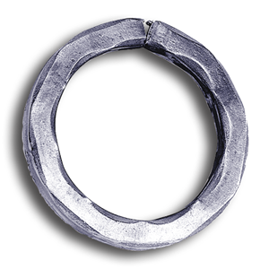 Solid Steel Hammered-Edge Ring solid steel hammered-edge ring, hammered edge ring, solid steel ring, hammered edge ring, steel ring, steel finials, ts distributors