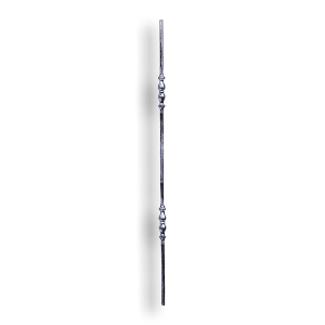 Hand Forged Steel Baluster - 1/2" dia. Rd. Material forged steel scrolls, forged panels, metal stair balusters, rail balusters, steel rail balusters, forged steel rosettes, steel balcony balusters, steel pickets, hammered metal stair baluster, hammered metal railing balusters, hand forged balusters, balusters with bushings, forged newel posts, forged rail panels, powder coated steel forgings, forged steel elemetns, stamped steel elements, fully weldable leaves, fully weldable flowers, pressed steel elements, weldable cast steel leaves, forged steel spheres, forged steel baskets