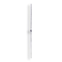 Hand Forged Steel Baluster - 1/2" dia. rd Material - Style 1 forged steel scrolls, forged panels, metal stair balusters, rail balusters, steel rail balusters, forged steel rosettes, steel balcony balusters, steel pickets, hammered metal stair baluster, hammered metal railing balusters, hand forged balusters, balusters with bushings, forged newel posts, forged rail panels, powder coated steel forgings, forged steel elemetns, stamped steel elements, fully weldable leaves, fully weldable flowers, pressed steel elements, weldable cast steel leaves, forged steel spheres, forged steel baskets