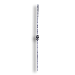 Hand Forged Steel Baluster Hammered - 1/2" dia. Rd. Material - Style 1 forged steel scrolls, forged panels, metal stair balusters, rail balusters, steel rail balusters, forged steel rosettes, steel balcony balusters, steel pickets, hammered metal stair baluster, hammered metal railing balusters, hand forged balusters, balusters with bushings, forged newel posts, forged rail panels, powder coated steel forgings, forged steel elemetns, stamped steel elements, fully weldable leaves, fully weldable flowers, pressed steel elements, weldable cast steel leaves, forged steel spheres, forged steel baskets