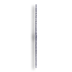 Hand Forged Steel Baluster Hammered - 9/16" Sq. Material forged steel scrolls, forged panels, metal stair balusters, rail balusters, steel rail balusters, forged steel rosettes, steel balcony balusters, steel pickets, hammered metal stair baluster, hammered metal railing balusters, hand forged balusters, balusters with bushings, forged newel posts, forged rail panels, powder coated steel forgings, forged steel elemetns, stamped steel elements, fully weldable leaves, fully weldable flowers, pressed steel elements, weldable cast steel leaves, forged steel spheres, forged steel baskets