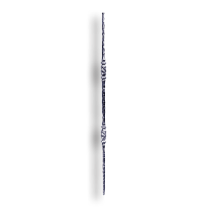 Hand Forged Steel Baluster Hammered - 9/16" Sq. Material forged steel scrolls, forged panels, metal stair balusters, rail balusters, steel rail balusters, forged steel rosettes, steel balcony balusters, steel pickets, hammered metal stair baluster, hammered metal railing balusters, hand forged balusters, balusters with bushings, forged newel posts, forged rail panels, powder coated steel forgings, forged steel elemetns, stamped steel elements, fully weldable leaves, fully weldable flowers, pressed steel elements, weldable cast steel leaves, forged steel spheres, forged steel baskets