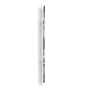 Forged Steel Twisted Baluster - 1/2" Sq. Material - Style 2 forged steel scrolls, forged panels, metal stair balusters, rail balusters, steel rail balusters, forged steel rosettes, steel balcony balusters, steel pickets, hammered metal stair baluster, hammered metal railing balusters, hand forged balusters, balusters with bushings, forged newel posts, forged rail panels, powder coated steel forgings, forged steel elemetns, stamped steel elements, fully weldable leaves, fully weldable flowers, pressed steel elements, weldable cast steel leaves, forged steel spheres, forged steel baskets