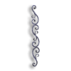 Forged Steel Stair and Rail Scroll Baluster Hammered - 1/2" Sq. Material forged steel scrolls, forged panels, metal stair balusters, rail balusters, steel rail balusters, forged steel rosettes, steel balcony balusters, steel pickets, hammered metal stair baluster, hammered metal railing balusters, hand forged balusters, balusters with bushings, forged newel posts, forged rail panels, powder coated steel forgings, forged steel elemetns, stamped steel elements, fully weldable leaves, fully weldable flowers, pressed steel elements, weldable cast steel leaves, forged steel spheres, forged steel baskets