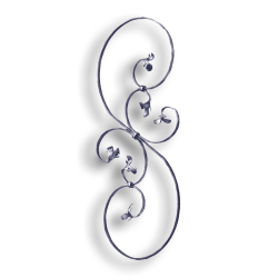 Steel Baluster forged steel scrolls, forged panels, metal stair balusters, rail balusters, steel rail balusters, forged steel rosettes, steel balcony balusters, steel pickets, hammered metal stair baluster, hammered metal railing balusters, hand forged balusters, balusters with bushings, forged newel posts, forged rail panels, powder coated steel forgings, forged steel elemetns, stamped steel elements, fully weldable leaves, fully weldable flowers, pressed steel elements, weldable cast steel leaves, forged steel spheres, forged steel baskets
