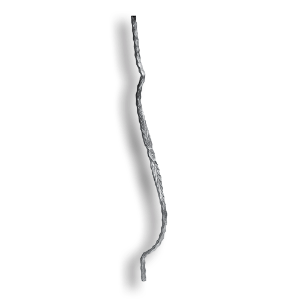 Forged Steel Balcony Baluster - 1/2" Sq. Material forged steel scrolls, forged panels, metal stair balusters, rail balusters, steel rail balusters, forged steel rosettes, steel balcony balusters, steel pickets, hammered metal stair baluster, hammered metal railing balusters, hand forged balusters, balusters with bushings, forged newel posts, forged rail panels, powder coated steel forgings, forged steel elemetns, stamped steel elements, fully weldable leaves, fully weldable flowers, pressed steel elements, weldable cast steel leaves, forged steel spheres, forged steel baskets