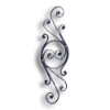 Forged Steel Scroll Panel forged steel scrolls, forged panels, metal stair balusters, rail balusters, steel rail balusters, forged steel rosettes, steel balcony balusters, steel pickets, hammered metal stair baluster, hammered metal railing balusters, hand forged balusters, balusters with bushings, forged newel posts, forged rail panels, powder coated steel forgings, forged steel elemetns, stamped steel elements, fully weldable leaves, fully weldable flowers, pressed steel elements, weldable cast steel leaves, forged steel spheres, forged steel baskets