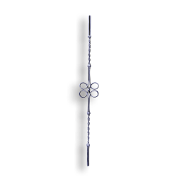 Knot Style Forged Steel Baluster forged steel scrolls, forged panels, metal stair balusters, rail balusters, steel rail balusters, forged steel rosettes, steel balcony balusters, steel pickets, hammered metal stair baluster, hammered metal railing balusters, hand forged balusters, balusters with bushings, forged newel posts, forged rail panels, powder coated steel forgings, forged steel elemetns, stamped steel elements, fully weldable leaves, fully weldable flowers, pressed steel elements, weldable cast steel leaves, forged steel spheres, forged steel baskets