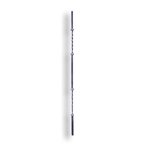 Knot Style Forged Steel Baluster forged steel scrolls, forged panels, metal stair balusters, rail balusters, steel rail balusters, forged steel rosettes, steel balcony balusters, steel pickets, hammered metal stair baluster, hammered metal railing balusters, hand forged balusters, balusters with bushings, forged newel posts, forged rail panels, powder coated steel forgings, forged steel elemetns, stamped steel elements, fully weldable leaves, fully weldable flowers, pressed steel elements, weldable cast steel leaves, forged steel spheres, forged steel baskets