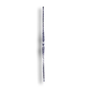 Hammered Stair and Rail Steel Baluster - 9/16" Sq. Material - Style 1 forged steel scrolls, forged panels, metal stair balusters, rail balusters, steel rail balusters, forged steel rosettes, steel balcony balusters, steel pickets, hammered metal stair baluster, hammered metal railing balusters, hand forged balusters, balusters with bushings, forged newel posts, forged rail panels, powder coated steel forgings, forged steel elemetns, stamped steel elements, fully weldable leaves, fully weldable flowers, pressed steel elements, weldable cast steel leaves, forged steel spheres, forged steel baskets