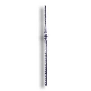 Forged Steel Newel Post Hammered - 1" Sq. Material forged steel scrolls, forged panels, metal stair balusters, rail balusters, steel rail balusters, forged steel rosettes, steel balcony balusters, steel pickets, hammered metal stair baluster, hammered metal railing balusters, hand forged balusters, balusters with bushings, forged newel posts, forged rail panels, powder coated steel forgings, forged steel elemetns, stamped steel elements, fully weldable leaves, fully weldable flowers, pressed steel elements, weldable cast steel leaves, forged steel spheres, forged steel baskets