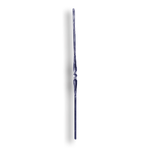 Forged Steel Stair and Rail Baluster - 9/16" dia. Rd. Material - Style 2 forged steel scrolls, forged panels, metal stair balusters, rail balusters, steel rail balusters, forged steel rosettes, steel balcony balusters, steel pickets, hammered metal stair baluster, hammered metal railing balusters, hand forged balusters, balusters with bushings, forged newel posts, forged rail panels, powder coated steel forgings, forged steel elemetns, stamped steel elements, fully weldable leaves, fully weldable flowers, pressed steel elements, weldable cast steel leaves, forged steel spheres, forged steel baskets