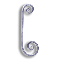 Forged Hollow Steel Tube Scroll forged steel scrolls, forged panels, metal stair balusters, rail balusters, steel rail balusters, forged steel rosettes, steel balcony balusters, steel pickets, hammered metal stair baluster, hammered metal railing balusters, hand forged balusters, balusters with bushings, forged newel posts, forged rail panels, powder coated steel forgings, forged steel elemetns, stamped steel elements, fully weldable leaves, fully weldable flowers, pressed steel elements, weldable cast steel leaves, forged steel spheres, forged steel baskets