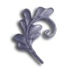 Weldable Cast Steel Leaf forged steel scrolls, forged panels, metal stair balusters, rail balusters, steel rail balusters, forged steel rosettes, steel balcony balusters, steel pickets, hammered metal stair baluster, hammered metal railing balusters, hand forged balusters, balusters with bushings, forged newel posts, forged rail panels, powder coated steel forgings, forged steel elemetns, stamped steel elements, fully weldable leaves, fully weldable flowers, pressed steel elements, weldable cast steel leaves, forged steel spheres, forged steel baskets