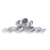 Forged Steel Floral Element - 5/8" x 5/16" Sq. Material forged steel scrolls, forged panels, metal stair balusters, rail balusters, steel rail balusters, forged steel rosettes, steel balcony balusters, steel pickets, hammered metal stair baluster, hammered metal railing balusters, hand forged balusters, balusters with bushings, forged newel posts, forged rail panels, powder coated steel forgings, forged steel elemetns, stamped steel elements, fully weldable leaves, fully weldable flowers, pressed steel elements, weldable cast steel leaves, forged steel spheres, forged steel baskets